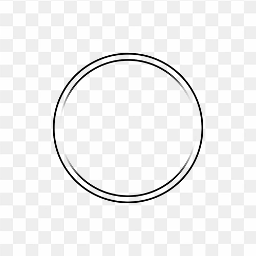 Black circle border frame png design